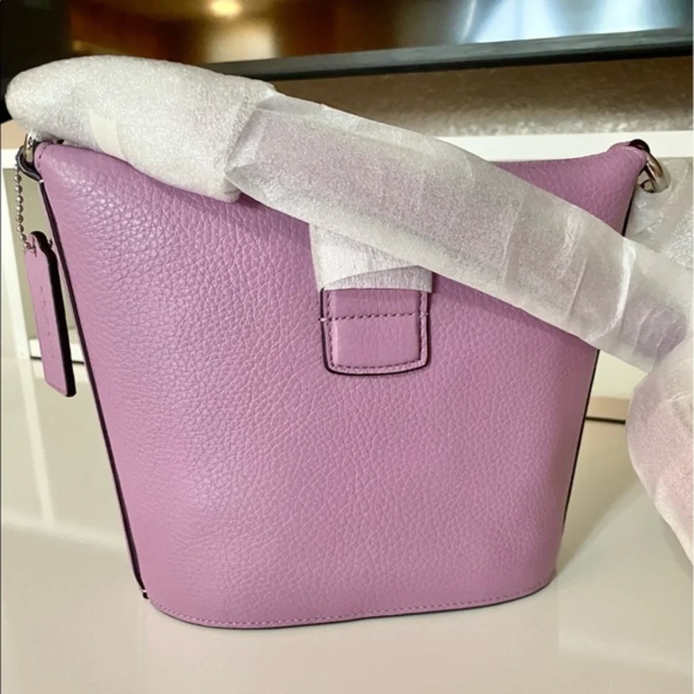 🤍🌸NEW🌸Coach Addie XB Leather/Crossbody bag/satchel/small/chic/Lavender color - Picture 3 of 9